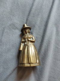 BRASS BELL - LADY IN A DRESS MADE IN ENGLAND 