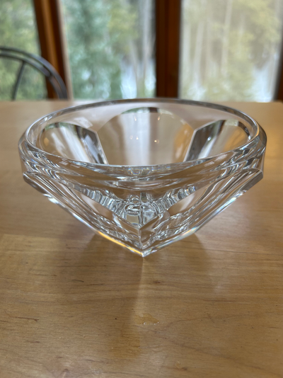 Signed, Vintage Lichtcrystal Nachtman, Faceted Lead Crystal dish, View more