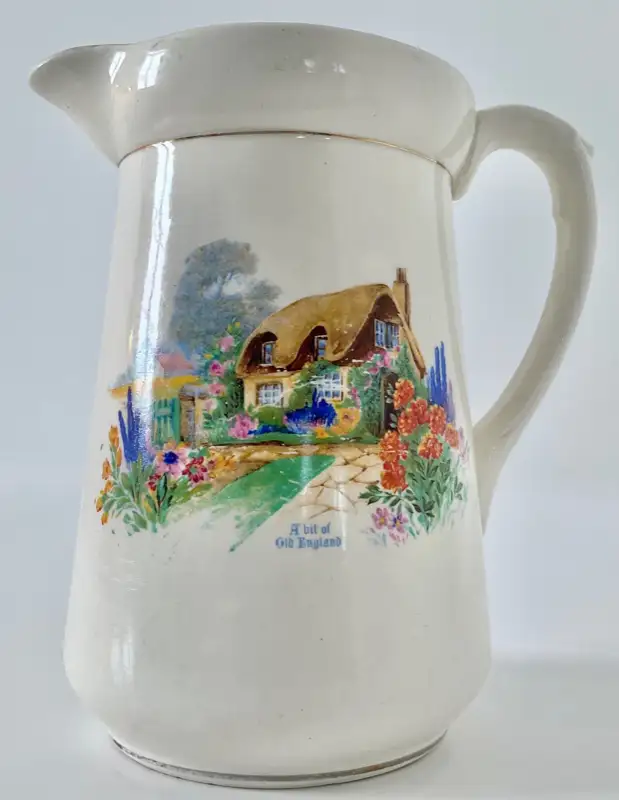 Antiquity 1950 porcelain pitcher Alfred Meakin England63436969763713127