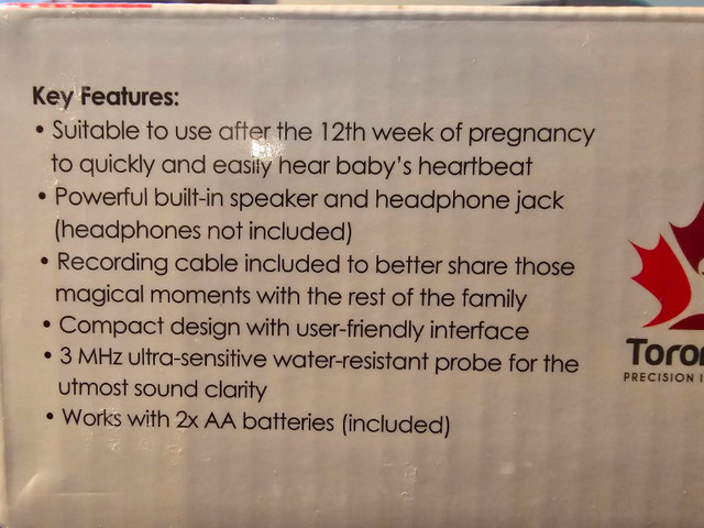 Fetal Heartbeat Monitor in Other in Kingston - Image 3