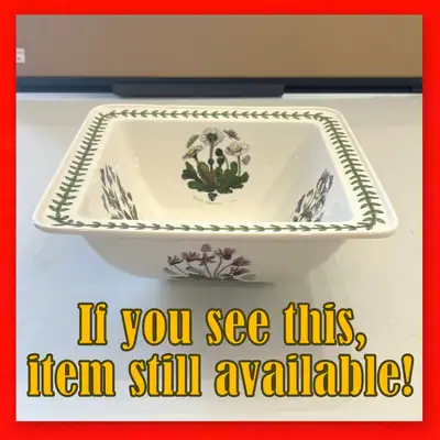 Rare Portmeirion Botanic Garden Square Shape Deep Serving Dish!, View more