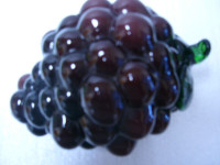 Vintage Glass Decorative Purple Grapes