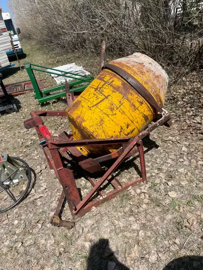 Cement Mixer. Please PHONE Lorne for more information. 306-526-7302. Located in White City.