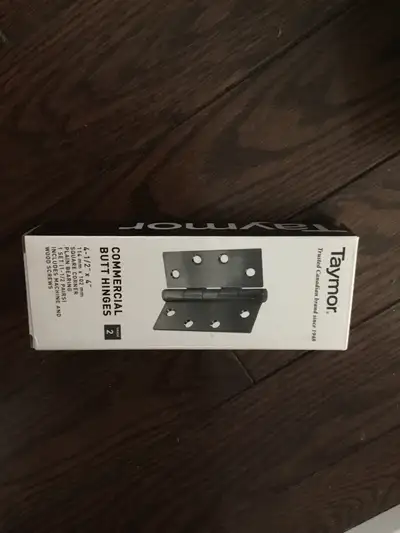 Taymor template butt hinges Size: 4.5 x 4 inches / 114 mm x 102 mm Square Corner Plain Bearing Quant...