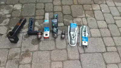 Various trailer hitches and couplers $10 each thing you see or $40 for the whole lot