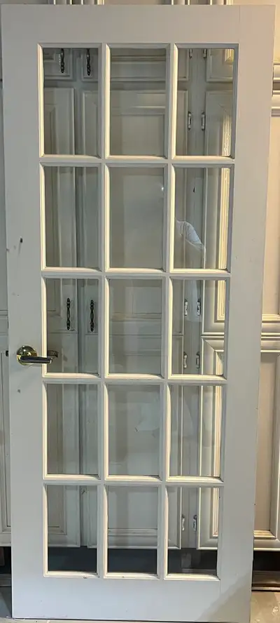 Interior 15-Lite French Door – 32” x 80” | Solid Wood | White, View more