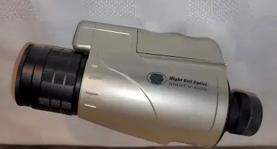 Night Owl monocular night vision scope. Works well. $100.00 Fuginon binoculars. These have one lens...
