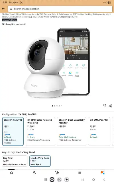  6x TP-Link Tapo 2K Security Cameras – Bundle Deal , View more