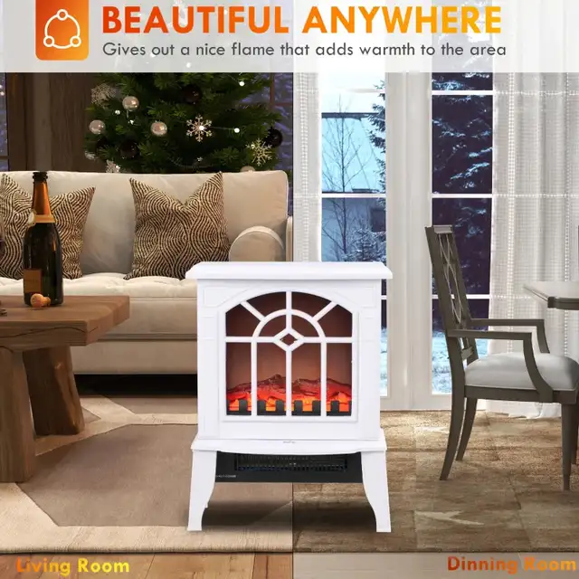 14.2" Electric Heater, Freestanding Fireplace Stove wit in Heaters, Humidifiers & Dehumidifiers in Markham / York Region - Image 2