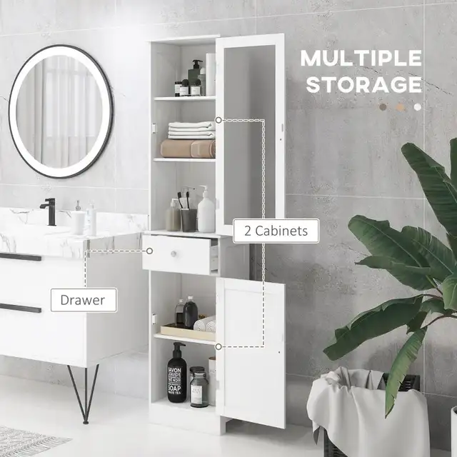 Tall Bathroom Cabinet. White Color in Bathwares in Markham / York Region - Image 5