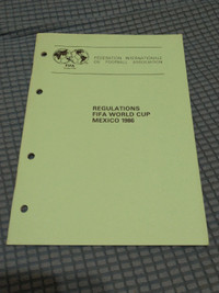 Rare FIFA World Cup Mexico 1986 Regulations