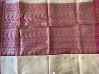 Silk bridal saree complete with stitched fall and side seam read