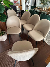 DINING CHAIRS 6 pcs barely used 4 months old $150.00 lot