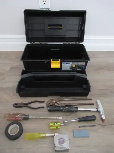 16" Strong N' Tuff Toolbox, Screwdrivers, Hammer, Assorted Tools, View more
