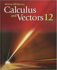 textbook Calculus and Vectors 12 (McGraw-Hill Ryerson) - Hardcov