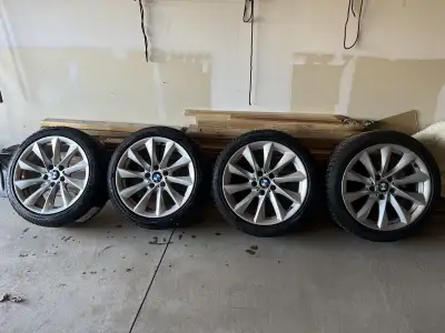 Up for sale is a set of winter tires mounted on BMW alloy rims, size 225/45R18, offering excellent g...