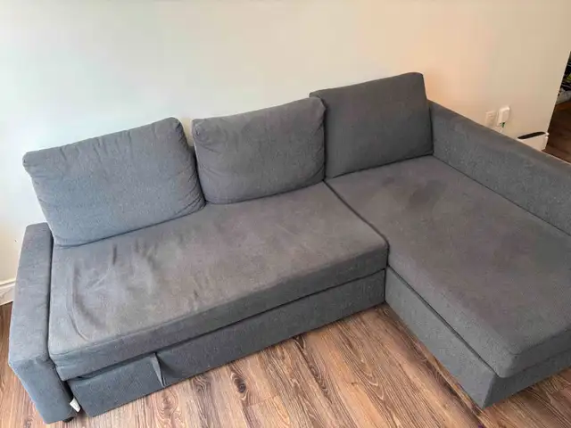 IKEA Friheten Grey Sofa-Couch in Couches & Futons in Kingston - Image 3
