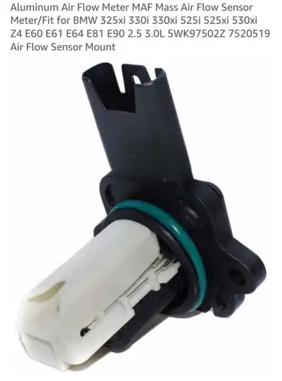 This is a new Aluminum Air Flow Meter MAF Mass Air Flow Sensor, suitable for BMW 325i 330i 330xi 525...