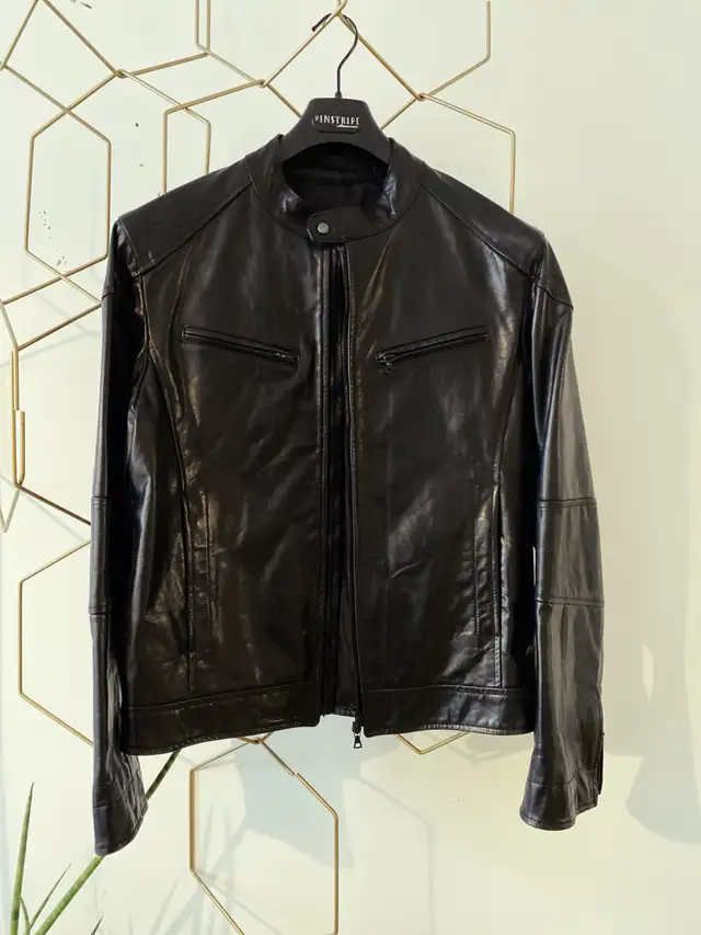 Veste en cuir véritable M085164534650194177120