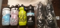New Specialized, Rapha, Camelbak, Polar water bottles.