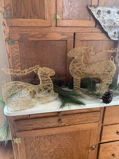 Gold Reindeer decor , View more