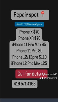 Iphone 11 screen repair $70