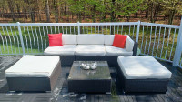 6-piece stylish wicker patio set