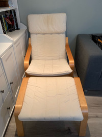 IKEA armchair and footstool 