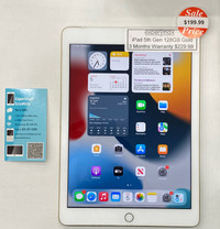 Apple iPad 5th 128GB Cellular with Warranty 