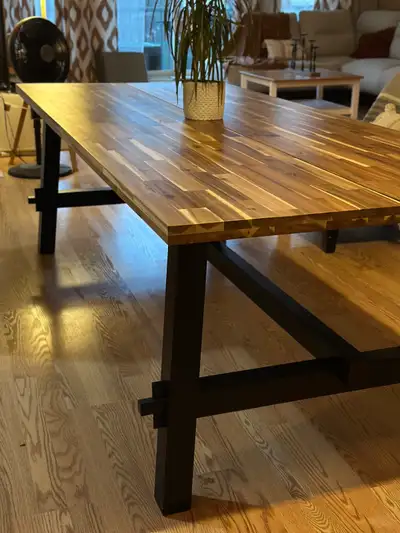 Solid dining table .Great condition.for 8-10 seats , View more