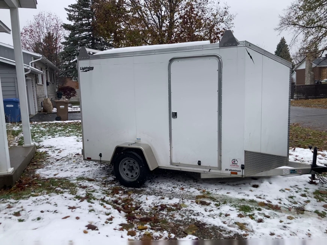 remorque en aluminium 6 x 10 +2 (V nose) in Cargo & Utility Trailers in West Island - Image 3
