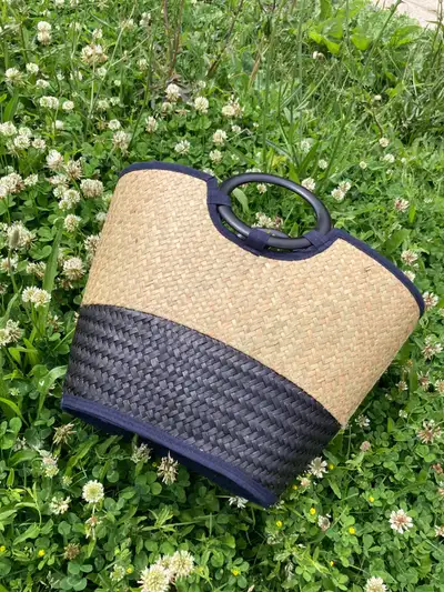 Straw basket bag, View more