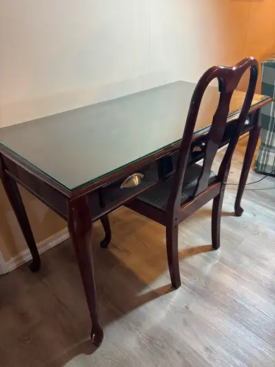 Desk and chair, View more
