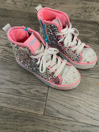 Girls sketcher high top shoes size 12 