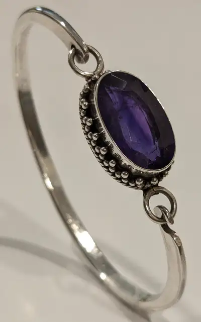 Bracelet Argent-Améthyste / Silver-Amethyst Bracelet, View more