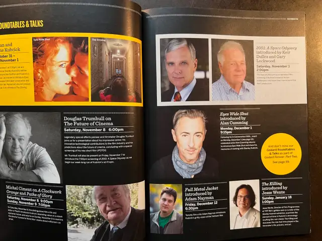 TIFF 180 Bell Lightbox Sept 2014 Magazine.  Kubrick, Godard63005667325315123