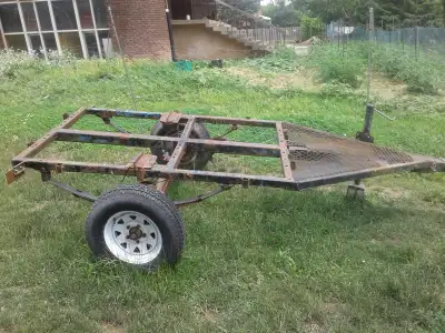Nice little trailer needs some attention but for the money is a good start. Tires and rims, hitch ar...