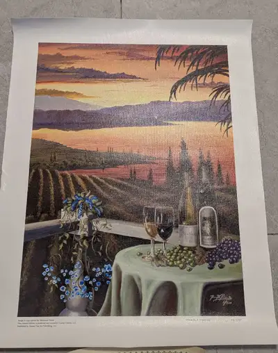 Wine in a Vineyard Print by Benjamin Purvis, View more