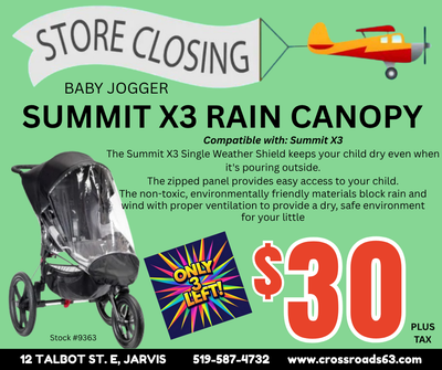 STORE CLOSING CLEAROUT! Baby Jogger Rain Canopy for Summit X3, View more