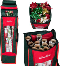 Wrapping Paper Storage Bag- Heavy Duty Wrap Bag with Handles