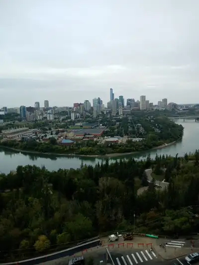 Mere blocks from Whyte Avenue, 2 bedroom condo unit on the 18th floor with 2 full baths and breath-t...