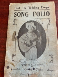 Hank The Yodelling Ranger Song Folio Mailout 1944 intact (Rare)