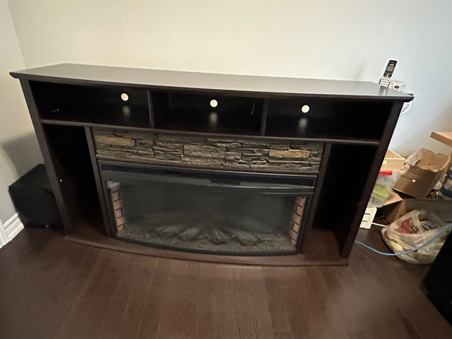 TV Stand with Fireplace in TV Tables & Entertainment Units in Oakville / Halton Region - Image 2
