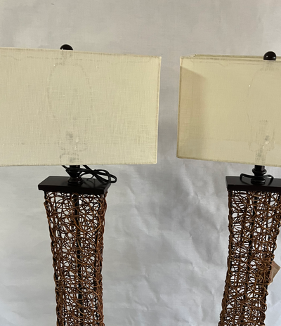 2 tall FLooR lamps swirl twigs  59" high, View more