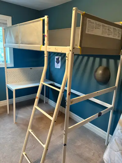 IKEA Vitval Kids Bed with mattress and desk, View more