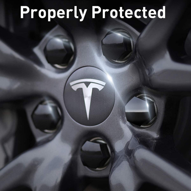 Tesla Model 3 Y Wheel Center Hub Cap Lug Nut Cover Red Black w/ in Other in City of Toronto - Image 2