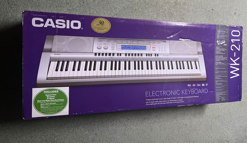 最安値挑戦！】 CASIO カシオ WK-210 ベーシックキーボード ７６鍵盤