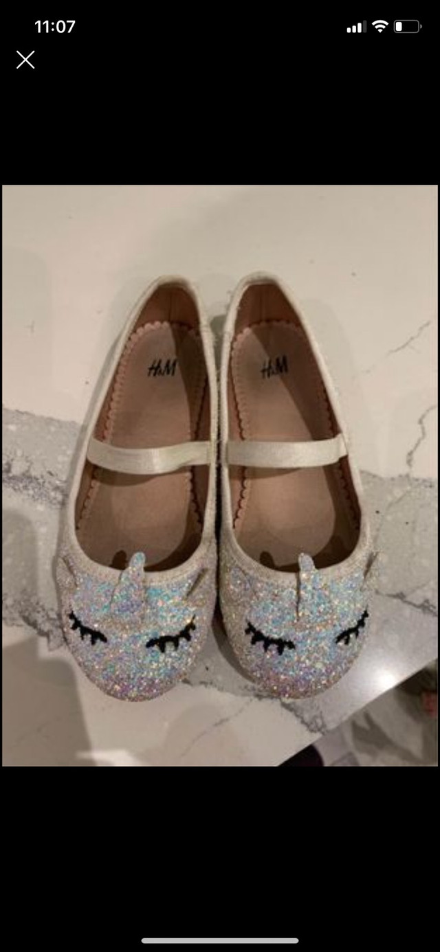 Girls sparkly unicorn shoes (size 11)  in Kids & Youth in Oakville / Halton Region