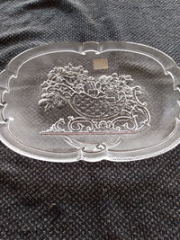 Mikasa Crystal Santa's Sleigh Platter