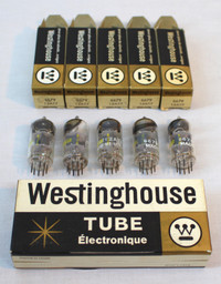 Westinghouse UK Mullard 6679 12AT7 ECC81 Audio Vacuum Tubes NOS